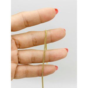 10k Gold necklace toddler or baby 14” short - Miami Cuban link -